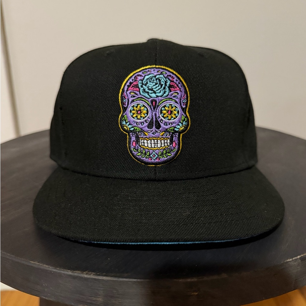 Sugar Black Cap with Embroidered Details